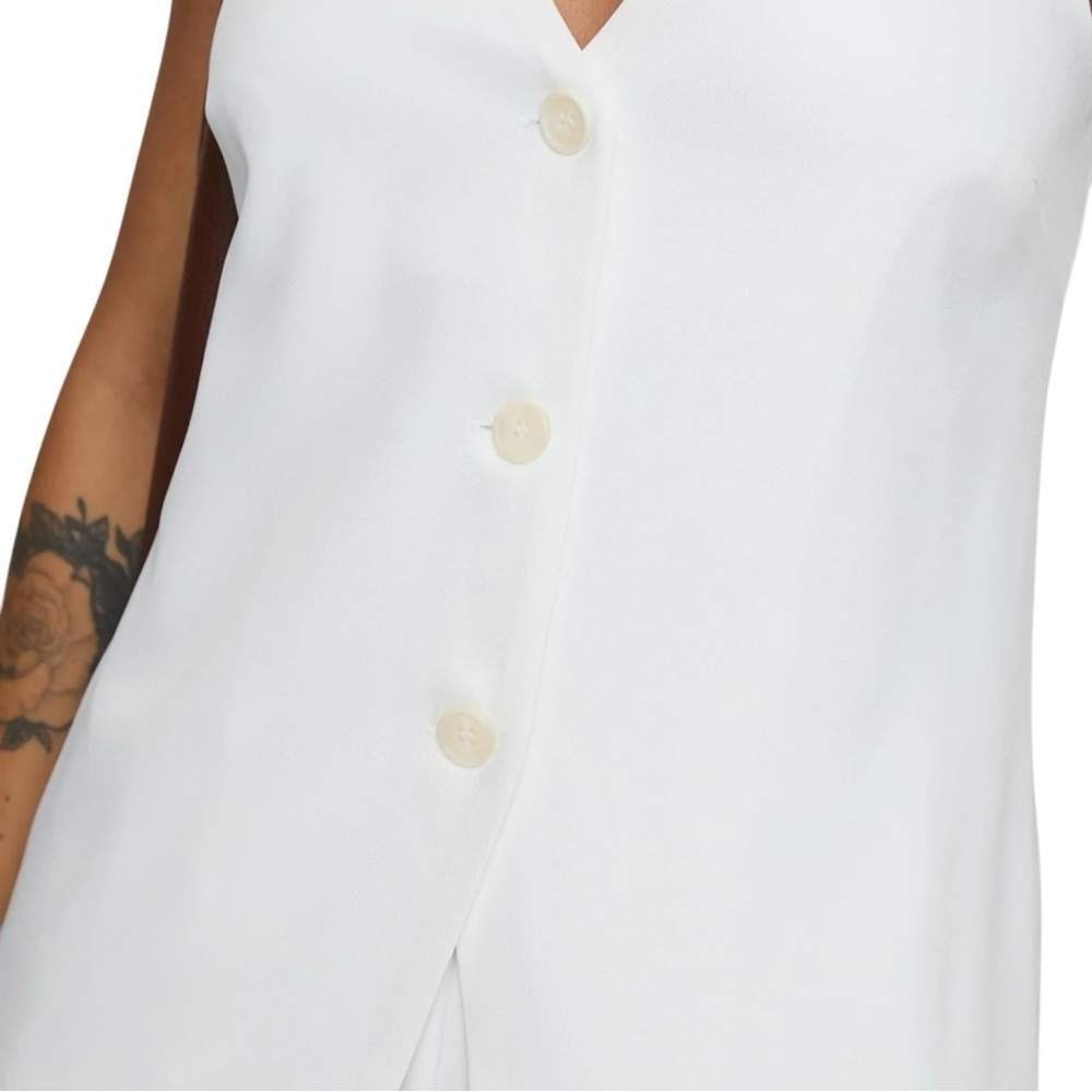 Princess Polly White Sleeveless Button Vest - Picture 5 of 10